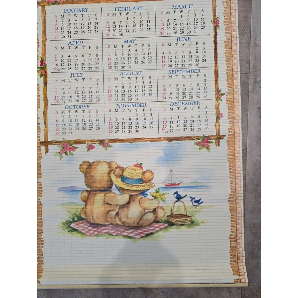 Vintage Scroll Calendar 1995/96 Bears 